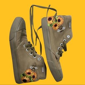 BANGS sunflower high top sneakers